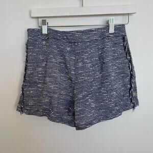Nordstrom 1. State nubby blue and white Fringe shorts size 2 new!!!‎